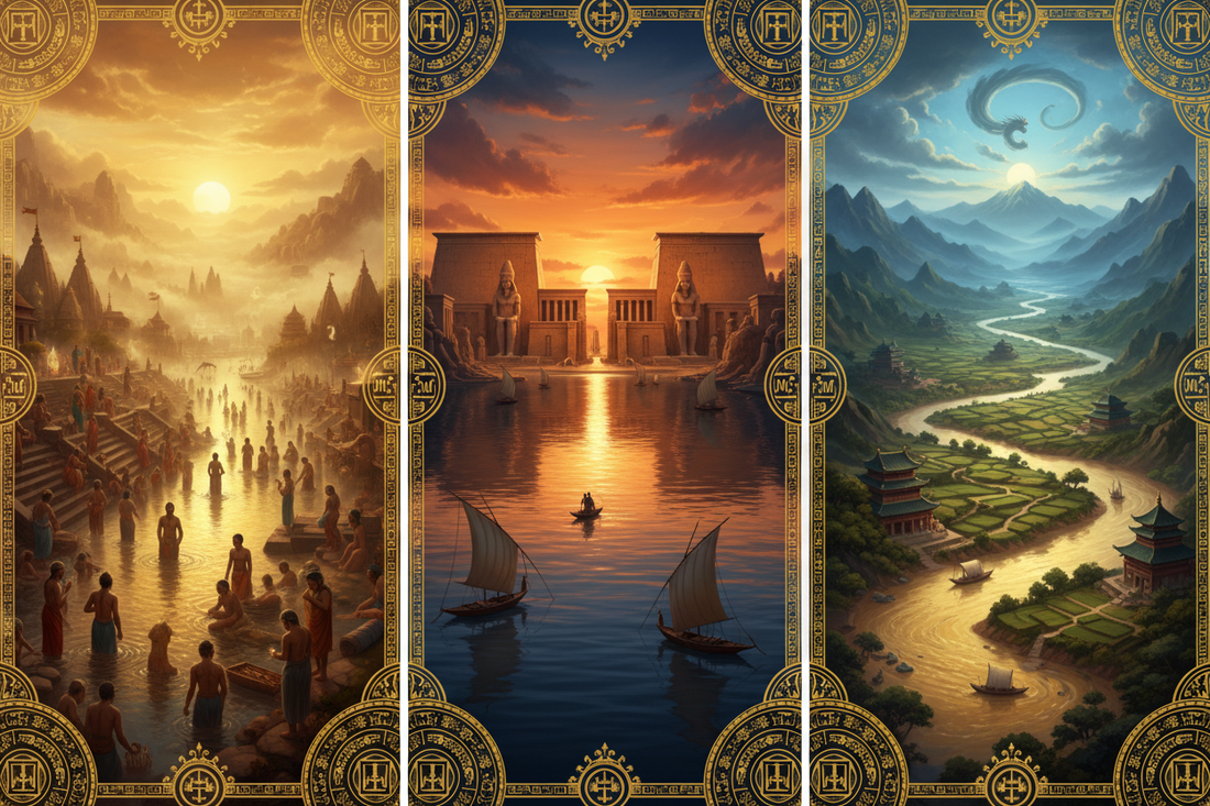 Why Rivers Become Gods — Ganges, Nile, Yellow River and the Sacred Water Pattern