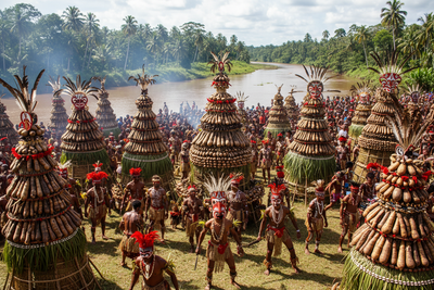 Yam Festival: Papua New Guinea - Harvest Celebration, Ancestor Worship, Tribal Competitions & Mask Dances