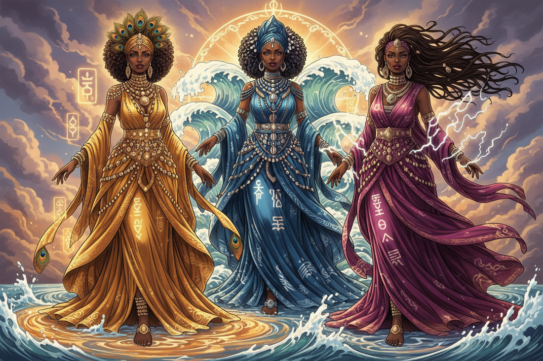 Yoruba Orishas: Oshun, Yemoja, and Oya - African Divine Feminine Trinity - Nicole's ritual universe