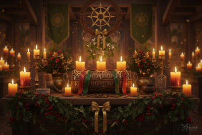 Yule Symbols of Joy: Evergreens, Yule Log, Lights