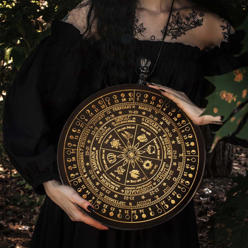 Altar Star Chart Moon Phase Calendar Wooden Carving Plate
