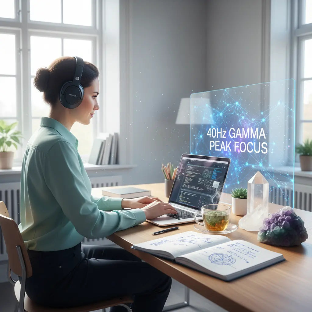 40Hz Gamma Brain Waves Peak Focus