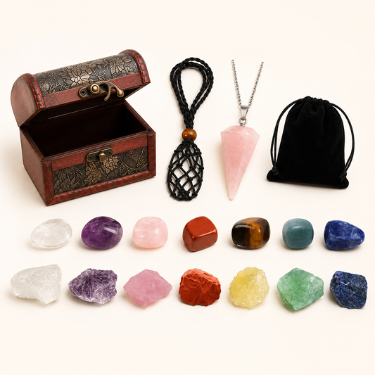 Natural Crystal Crushed Stone Rolling Stone Set