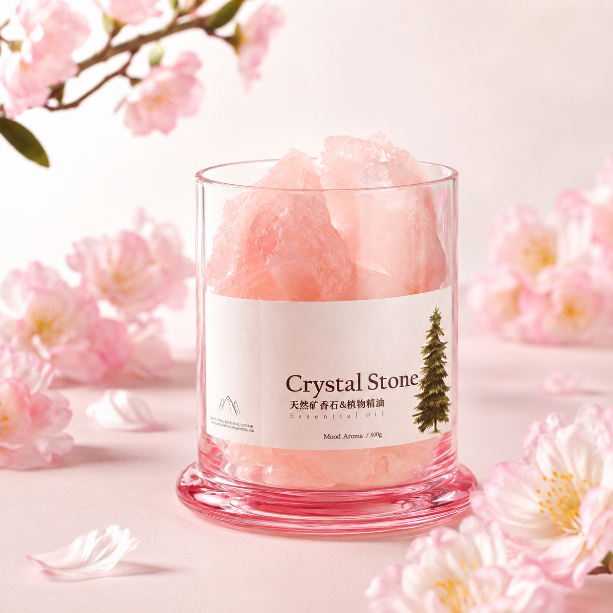 Crystal Stone Aromatherapy Gift Box | Flameless Diffuser with Plant Essential Oil
