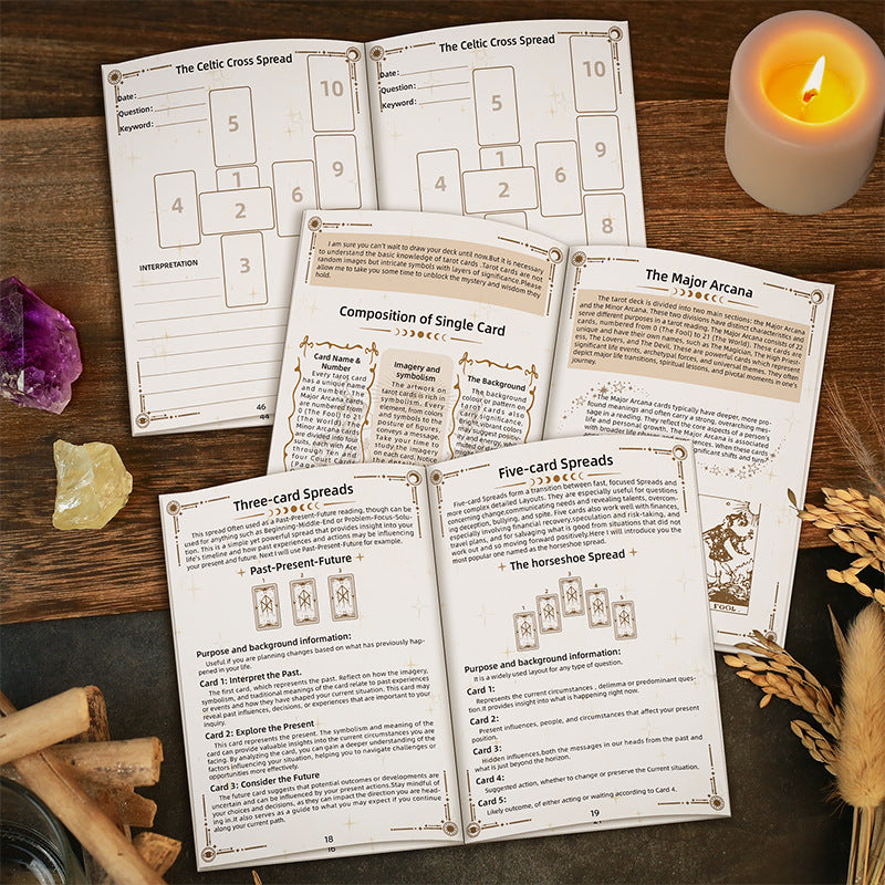 Tarot Journal Waite Small Stickers Card Array Notebook