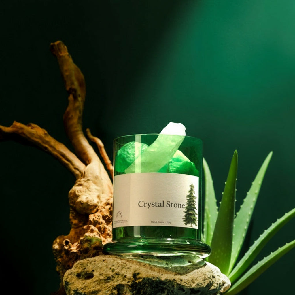 Green Natural Crystal Stone Aromatherapy Gift Box
