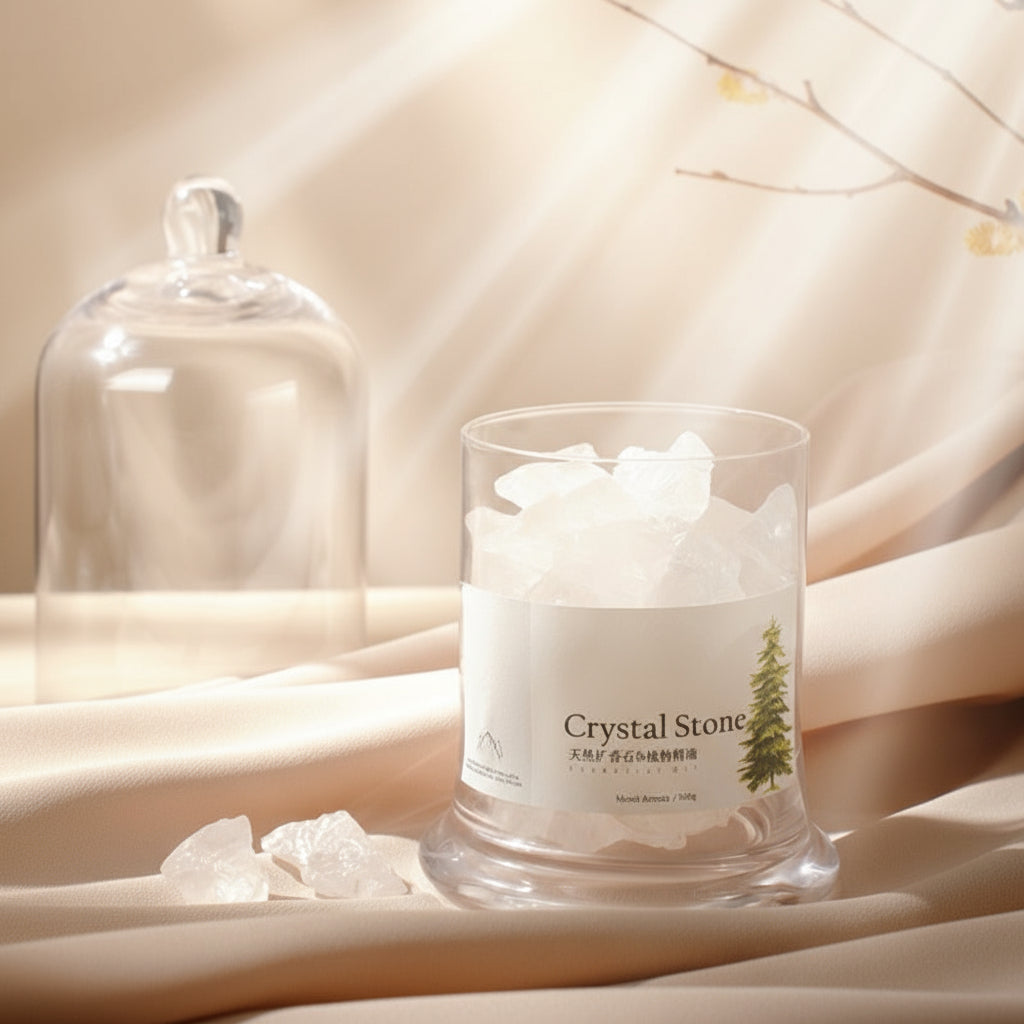 White Natural Crystal Stone Aromatherapy Gift Box