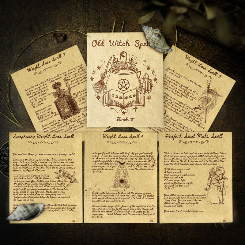 Large Edition Parchment Paper Secret Language Vintage Ritual Writing