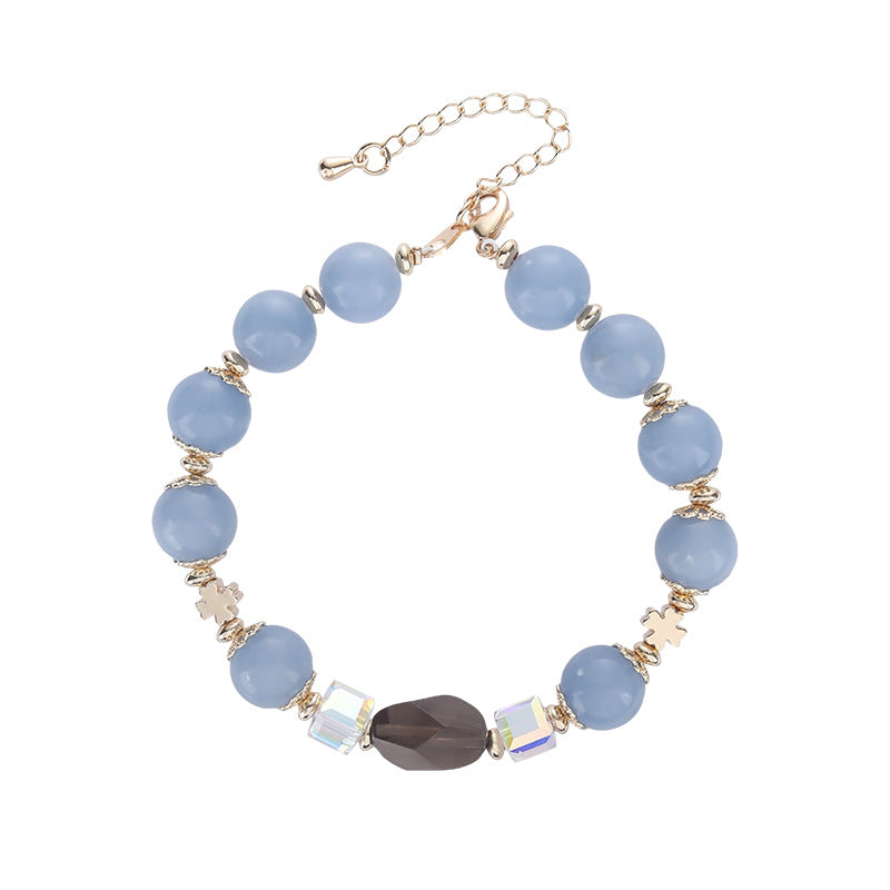 Blue Austrian Crystal Angel Bracelet: Angelic Communication & Throat Chakra