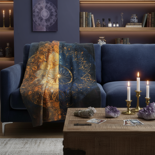 神秘疗愈风格的毯子场景图