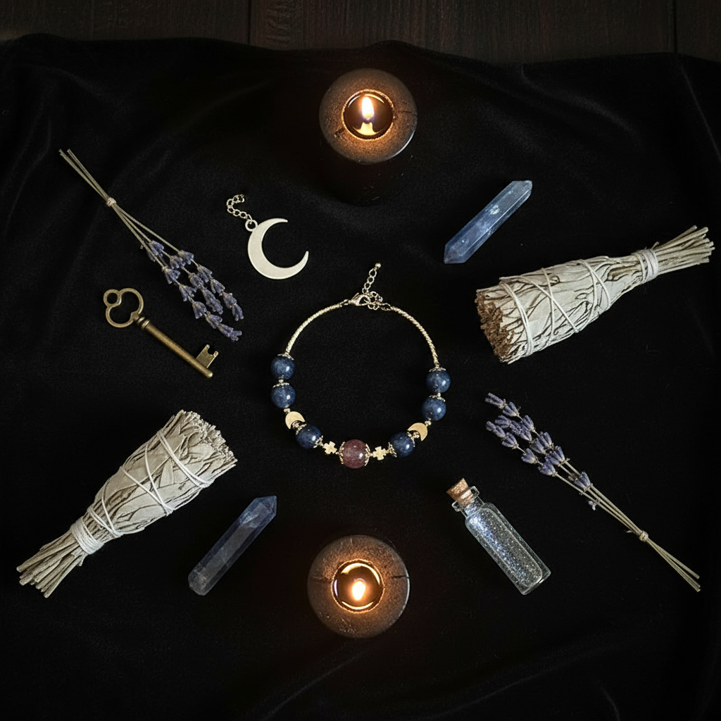 蓝晶石手链-仪式平铺