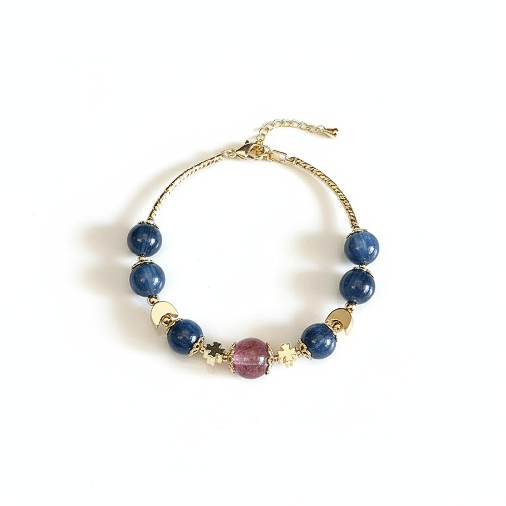 蓝晶石手链-白底无吊坠版