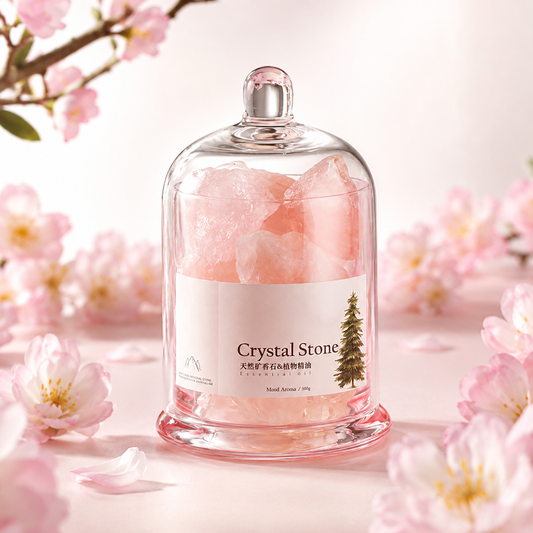 Crystal Stone Aromatherapy Gift Box | Flameless Diffuser with Plant Essential Oil
