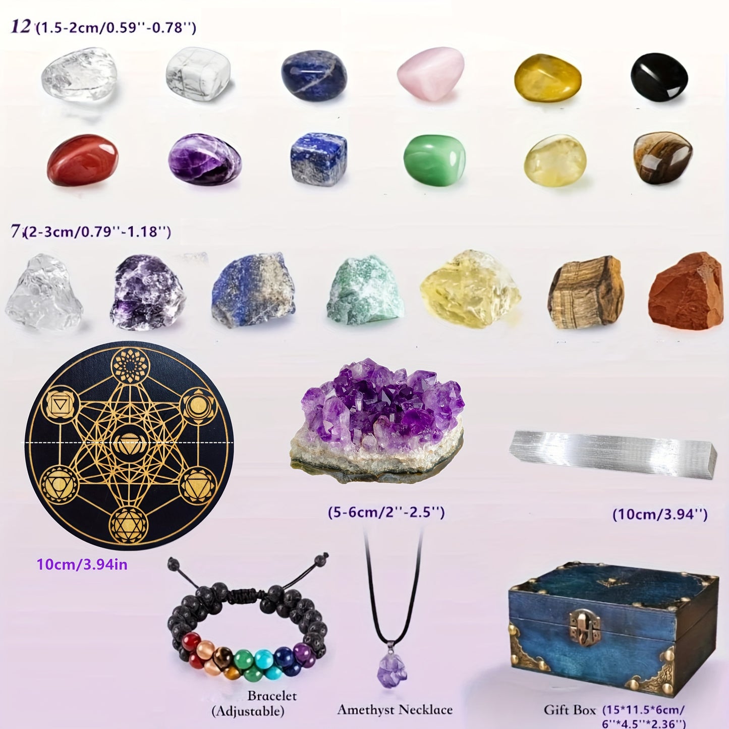 Complete Crystal Healing Set | 23-Piece Chakra Collection with Gift Box
