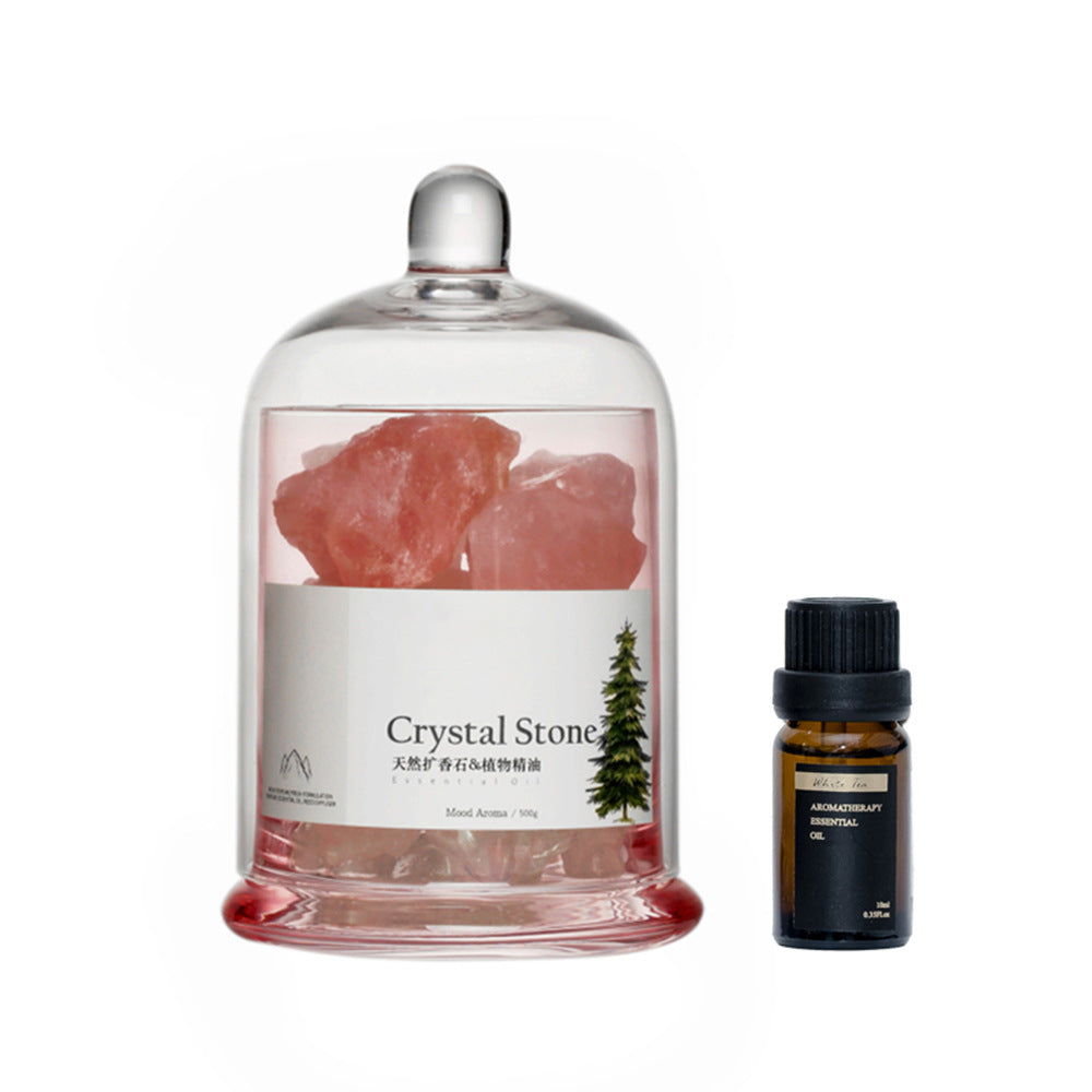 Crystal Stone Aromatherapy Gift Box | Flameless Diffuser with Plant Essential Oil