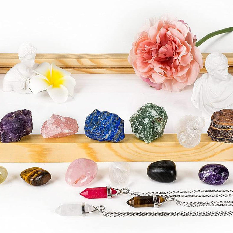 Natural Crystal Crushed Stone Rolling Stone Set