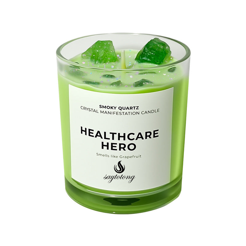 Crystal & Dried Flower Soy Candle | 6 Healing Scents