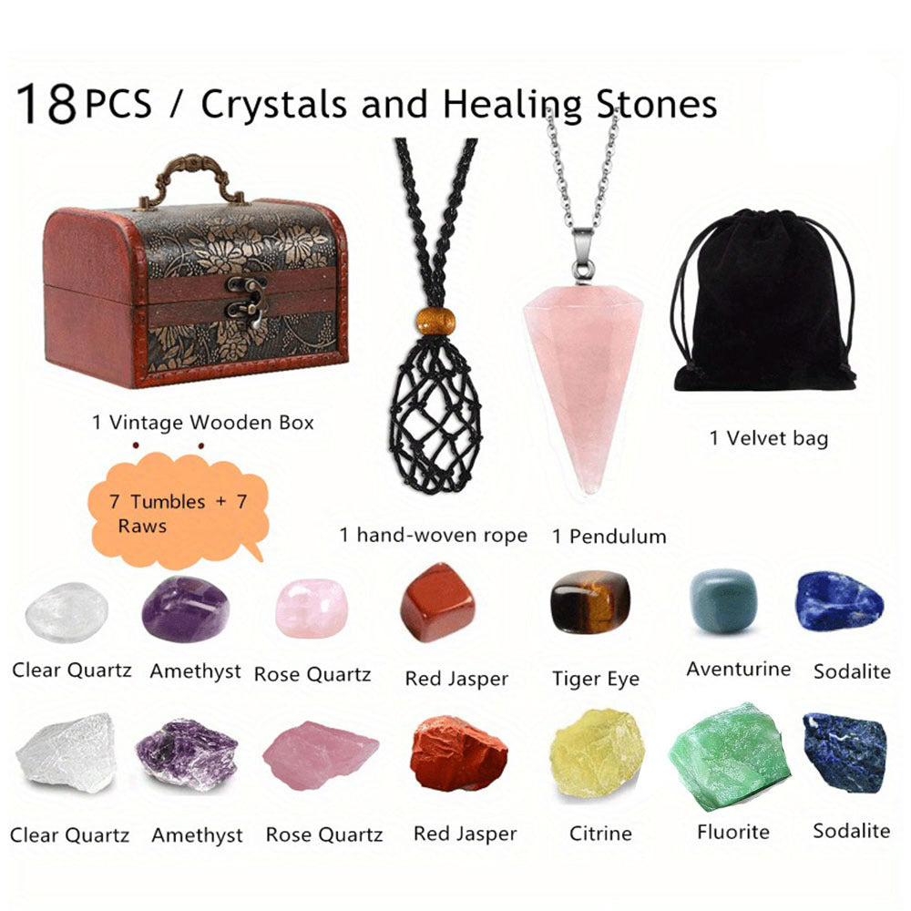Natural Crystal Crushed Stone Rolling Stone Set