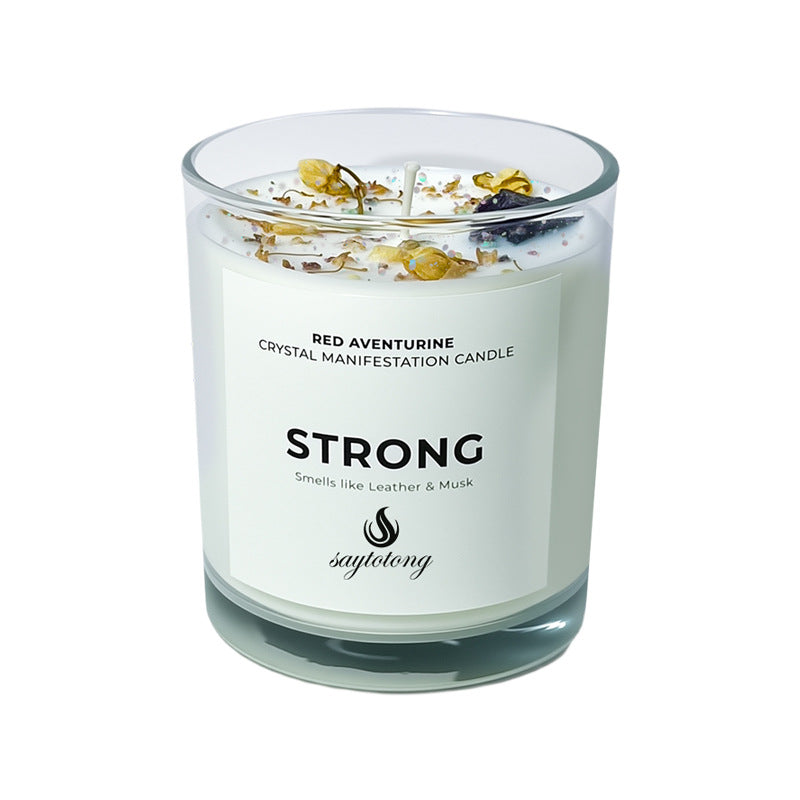 Crystal & Dried Flower Soy Candle | 6 Healing Scents