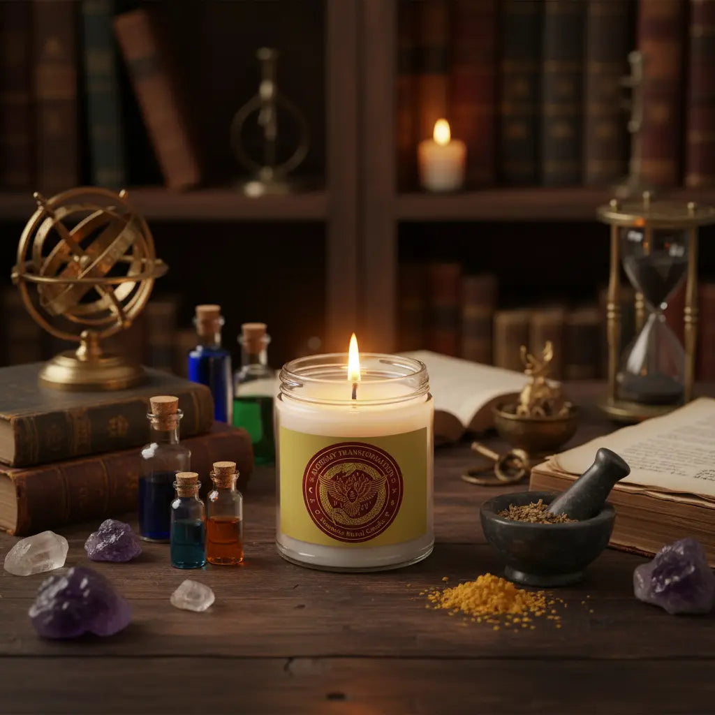 Alchemy Transformation Hermetic Ritual Candle Dark Academia Lifestyle Scene