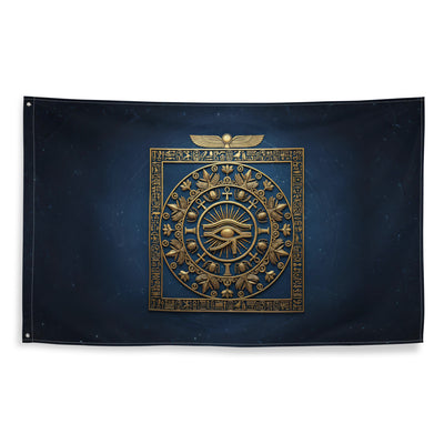 Ancient Egyptian Wisdom Mandala Flag