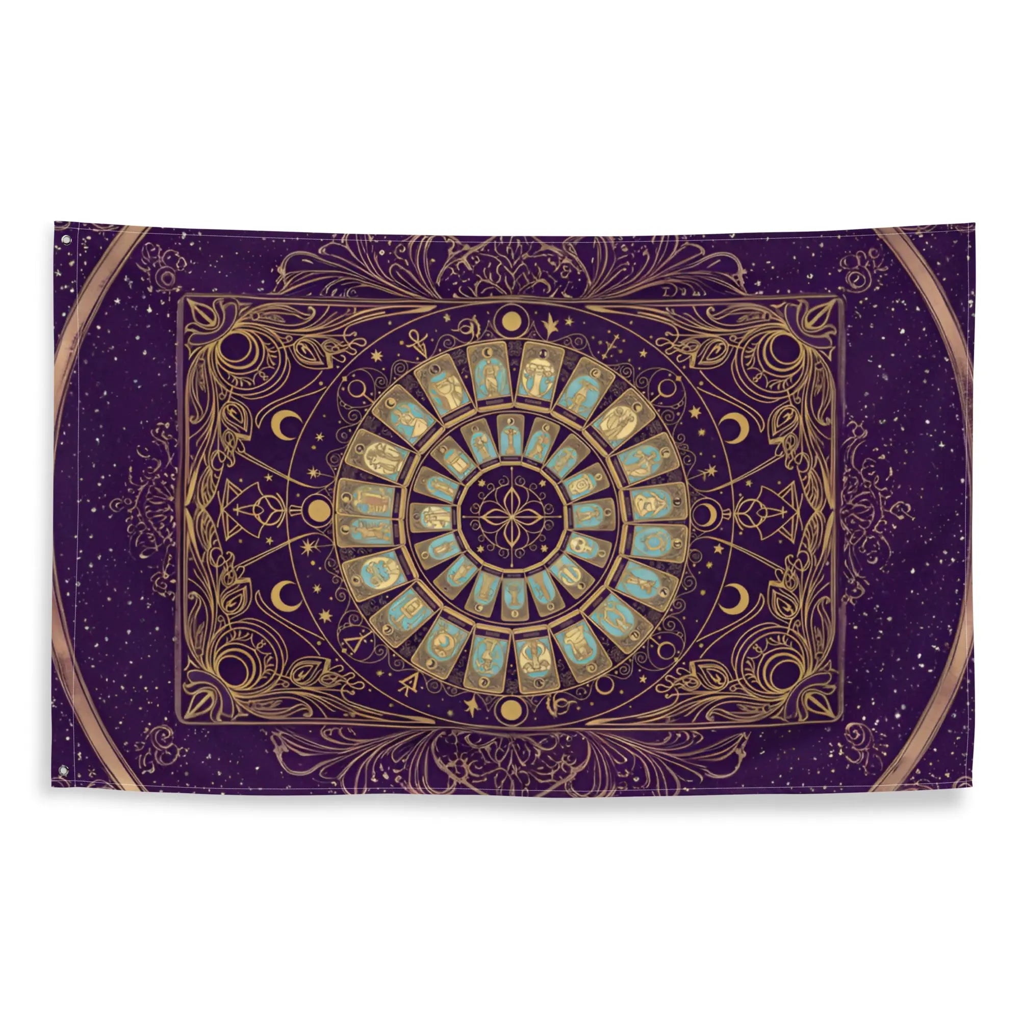 Tarot Major Arcana Mandala Flag | Divination Altar Cloth & Reading ...