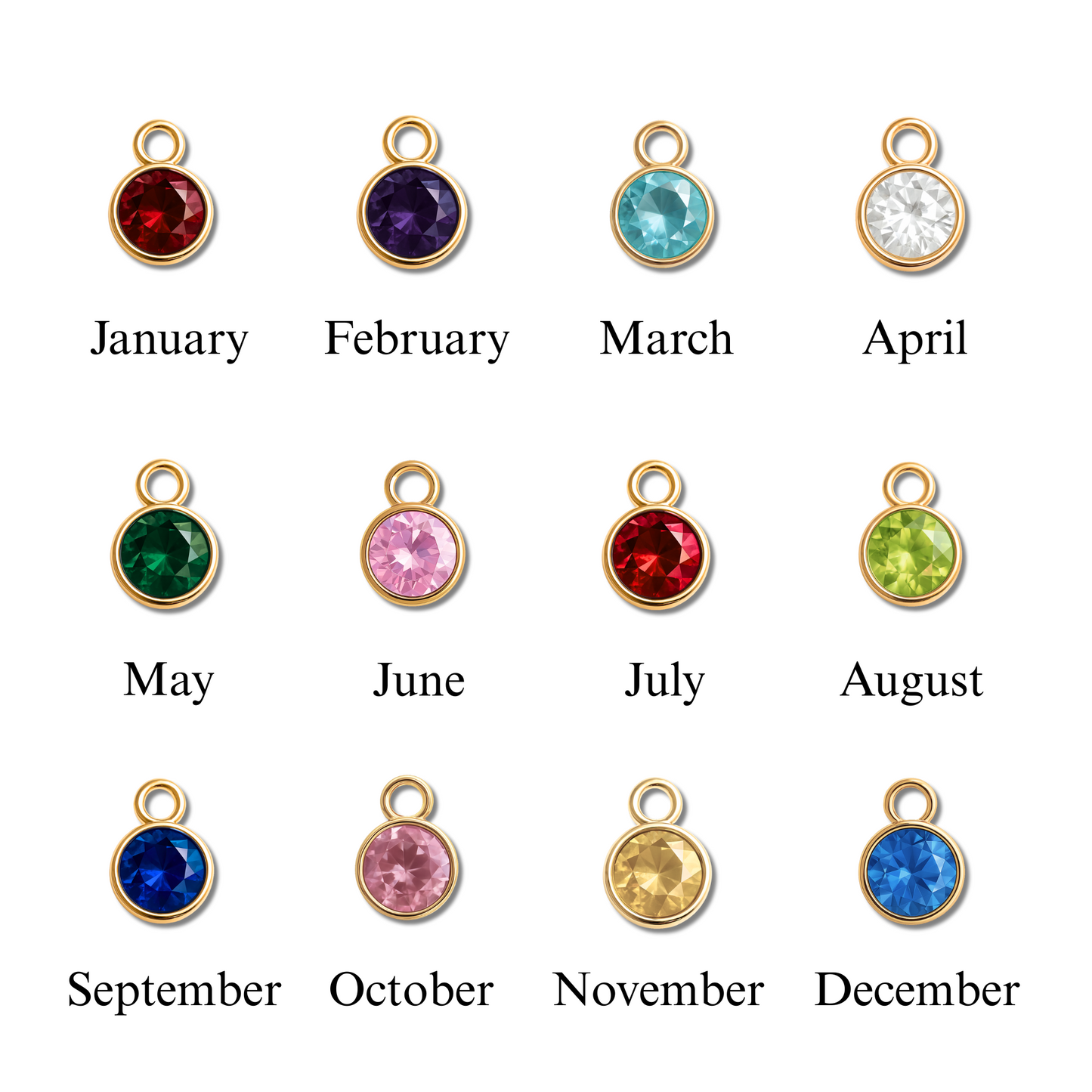 Evil Eye Coin Necklace with Birthstone