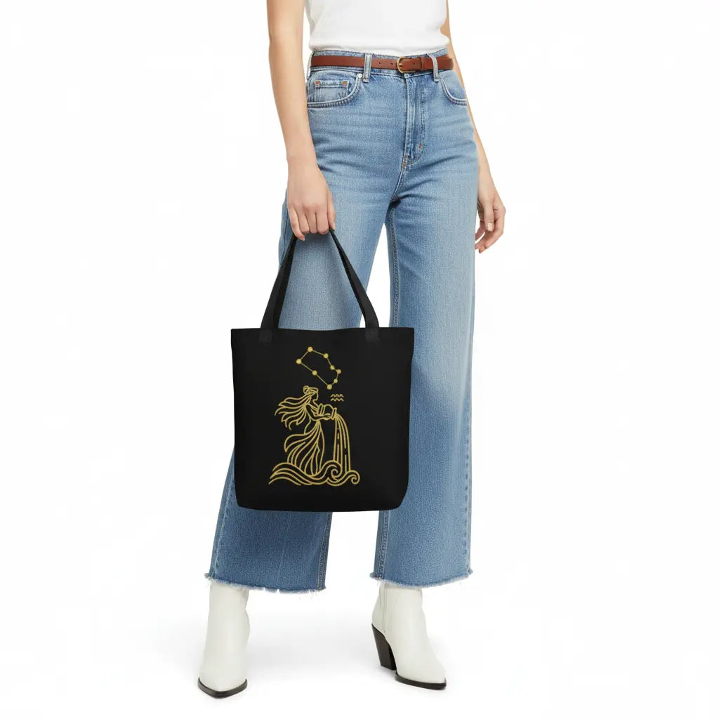 Aquarius Tote Bag - Hand Carry White Background