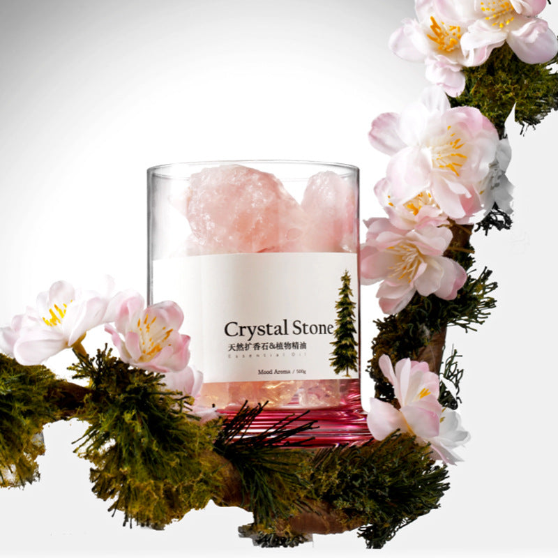 Pink Crystal Stone Aromatherapy Gift Box