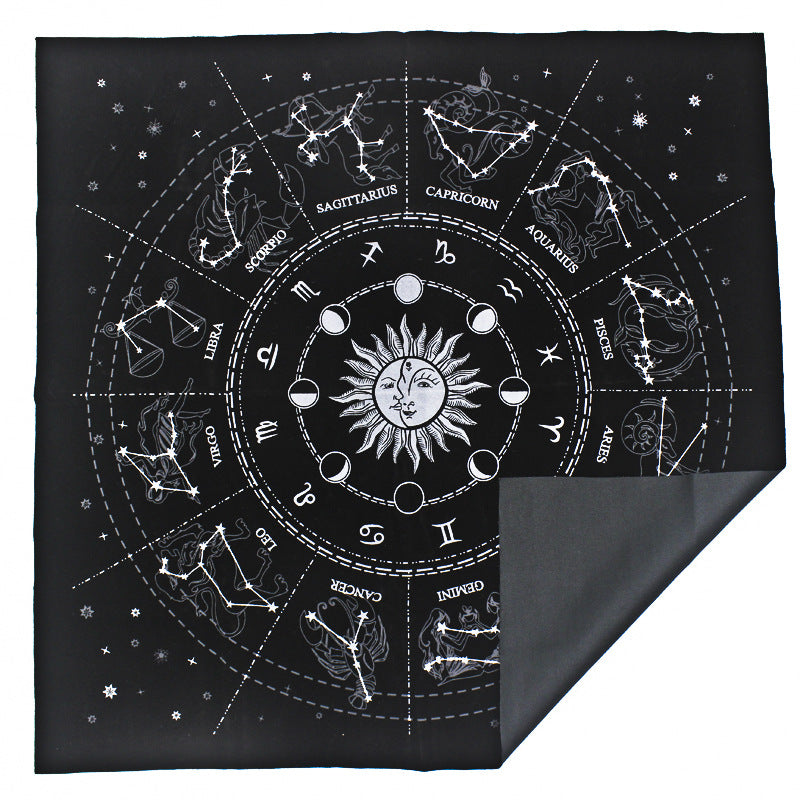 Starry Sky Tarot Cloth Twelve Constellations Oracle Card Tablecloth
