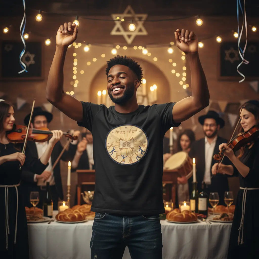 Black Beige Tefillah Me'od T-Shirt Lifestyle Scene