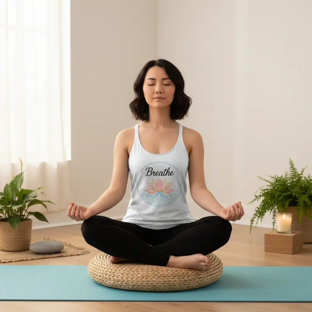 Breathe Lotus Tank Front View Lifestyle Scene