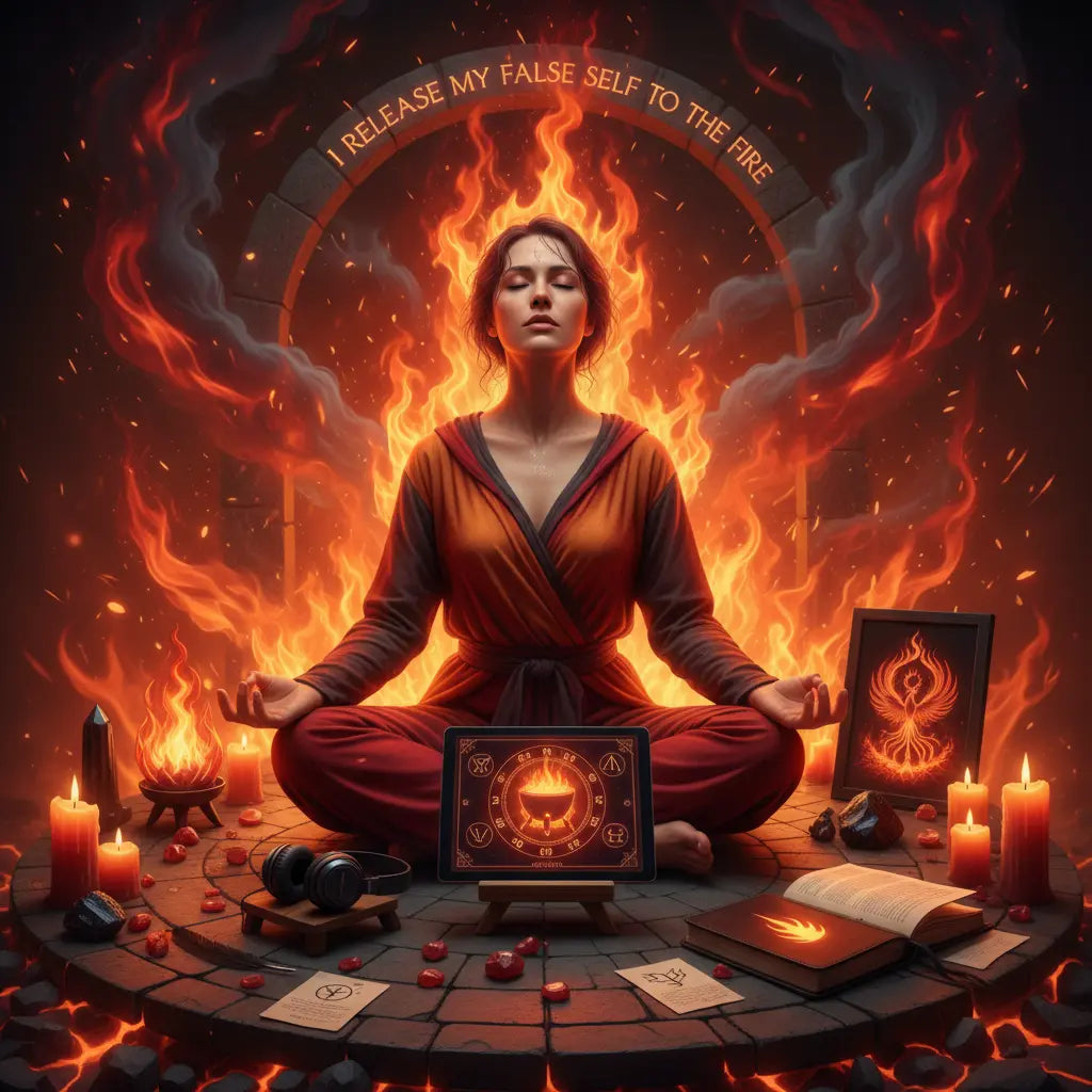 Calcination Burning Away Ego False Self Meditation Scene