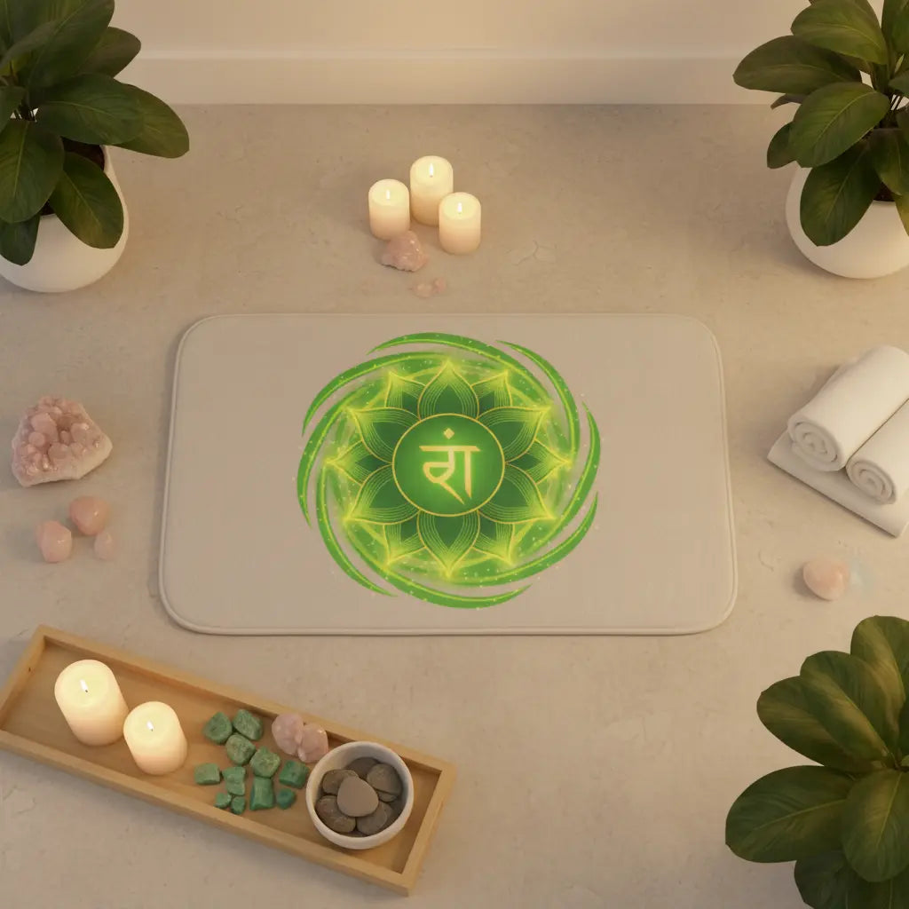 Chakra Symbol Bath Mat - Heart Chakra
