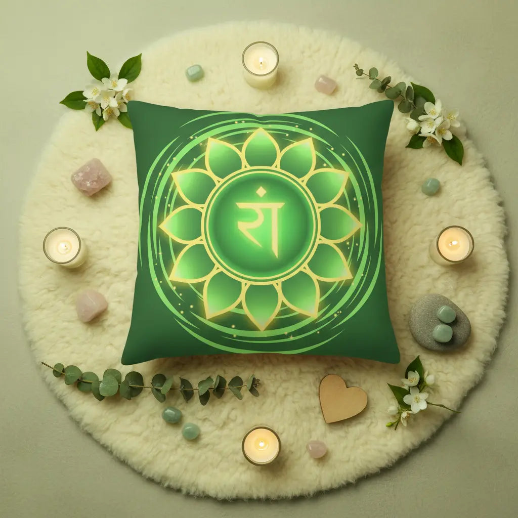 Chakra Symbol Pillow - Heart Chakra