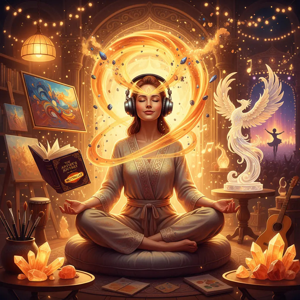 Creative Project Success Manifestation Meditation Scene