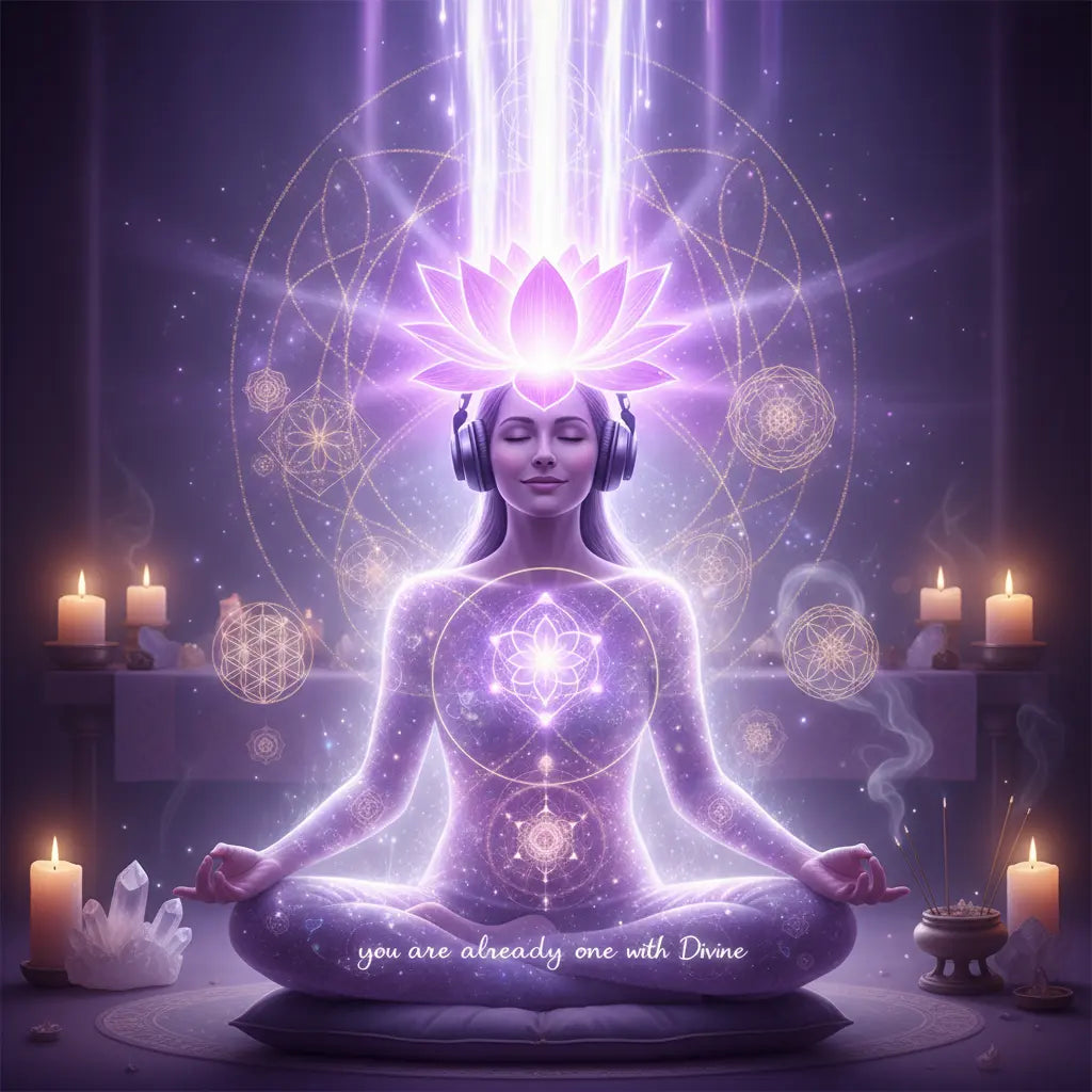 Crown Chakra Divine Connection Portal Meditation Scene