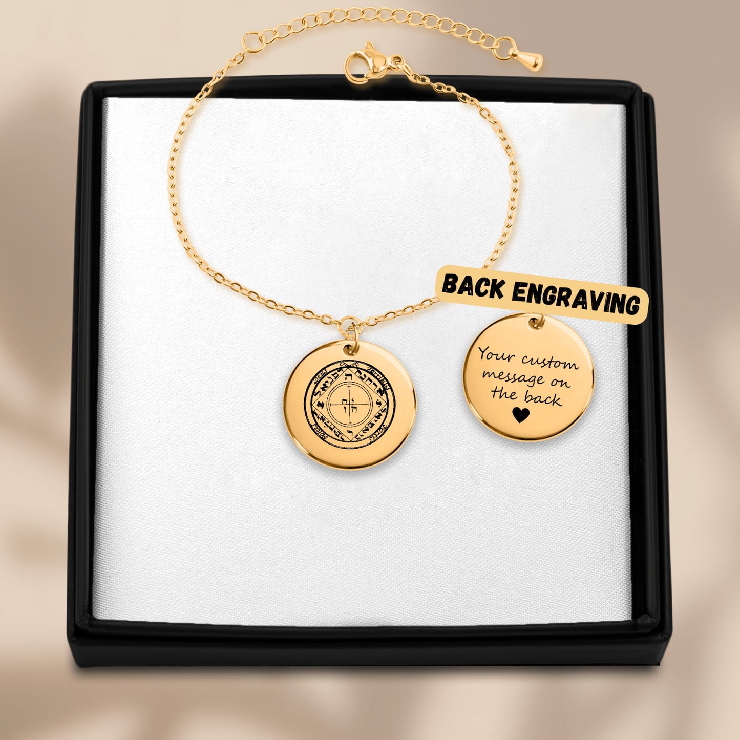 Fifth Pentacle of Saturn  Coin Bracelet