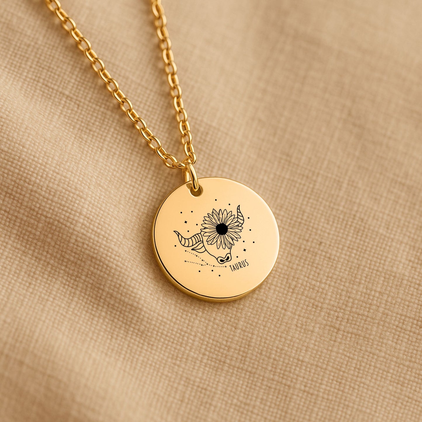 Taurus Coin Necklace