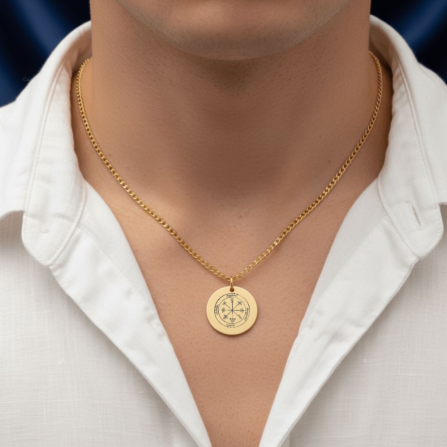 First Pentacle of Venus  Cuban Coin Necklace