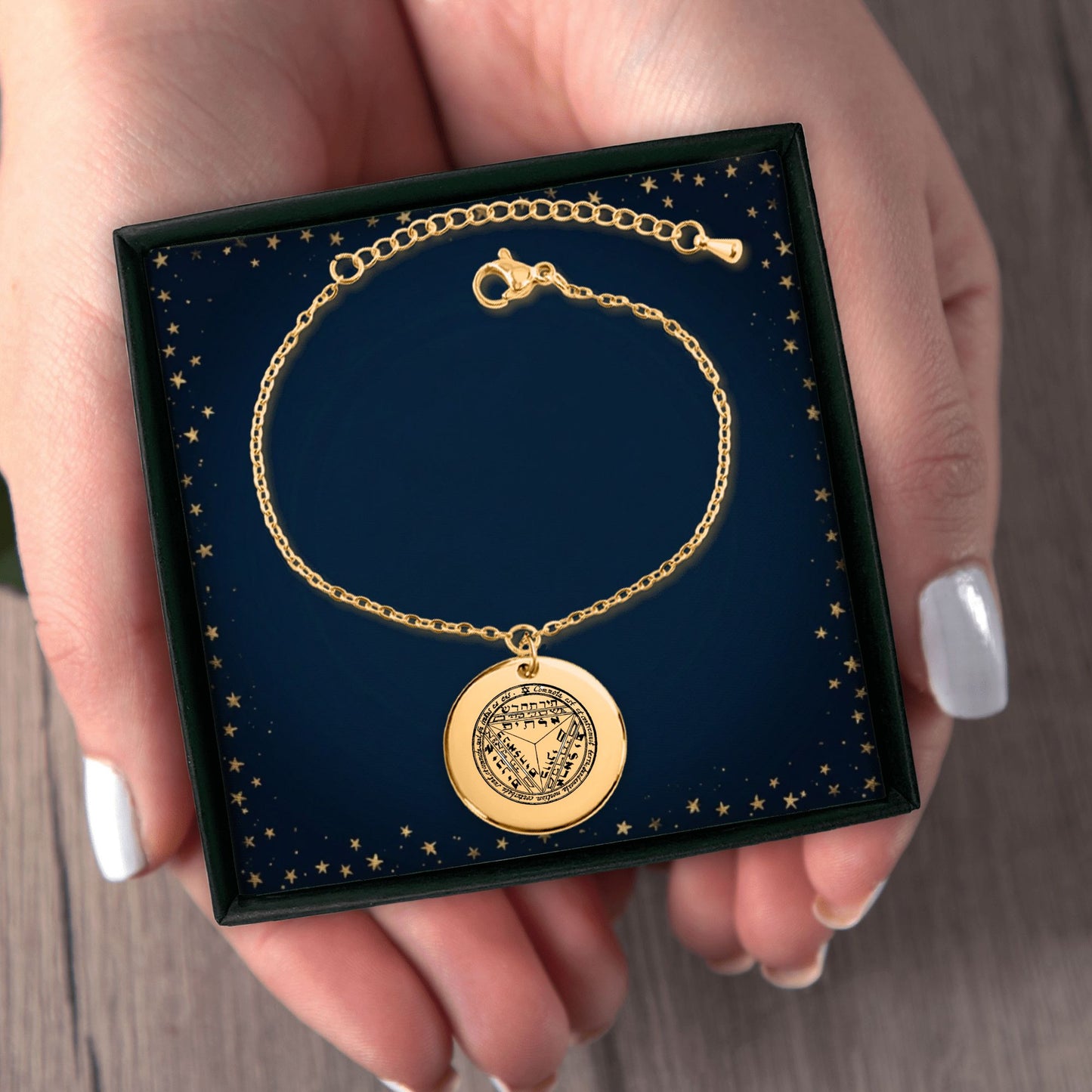 Seventh Pentacle of Saturn  Coin Bracelet