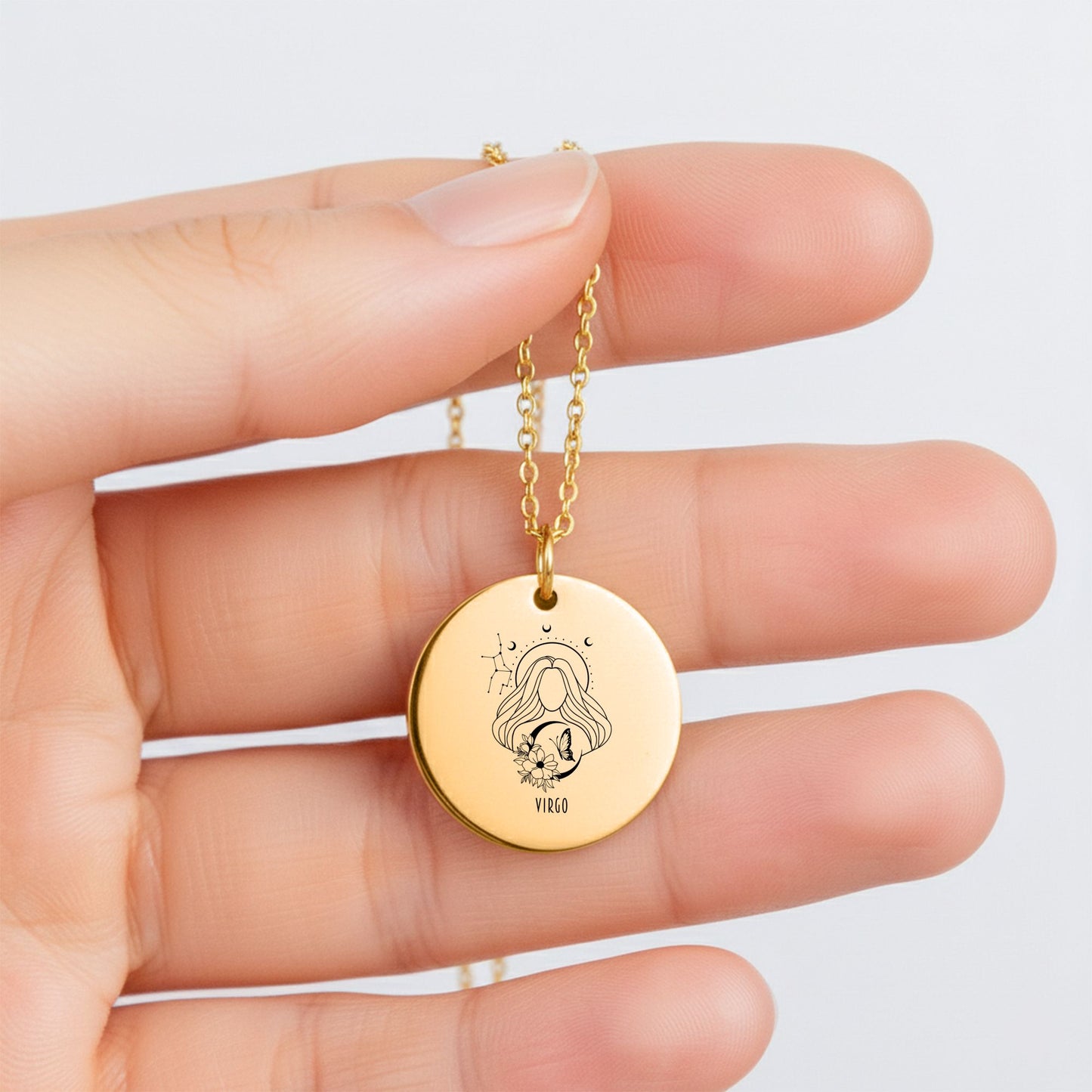 Virgo Coin Necklace