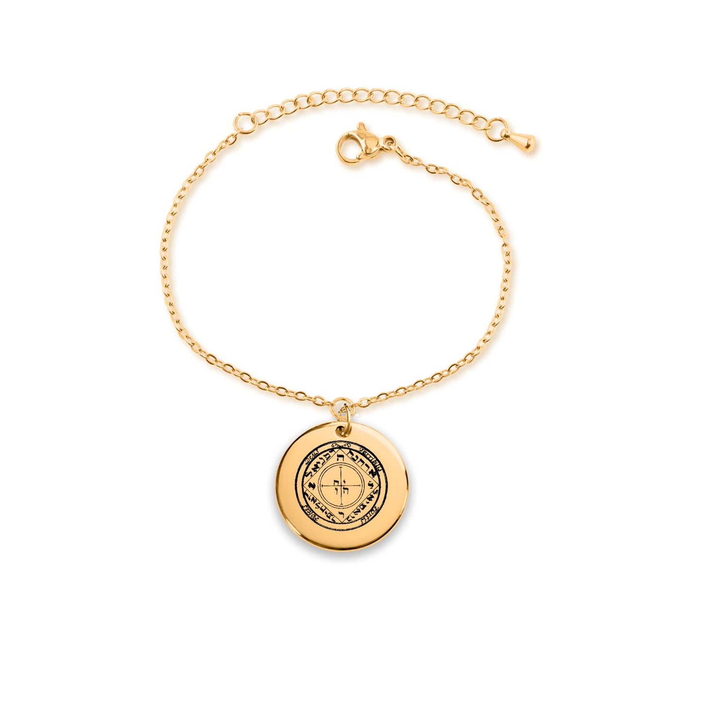 Fifth Pentacle of Saturn  Coin Bracelet