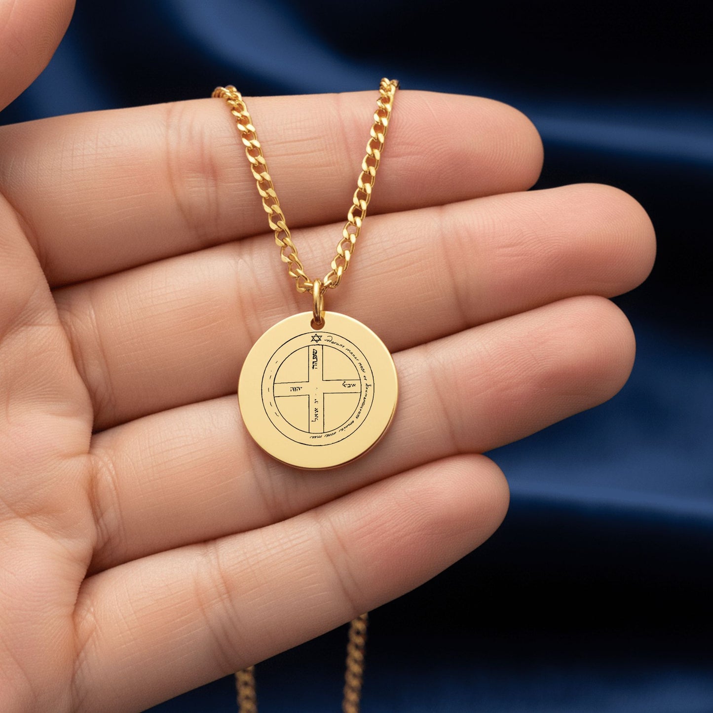 Sixth Pentacle of Jupiter Cuban Coin Necklace