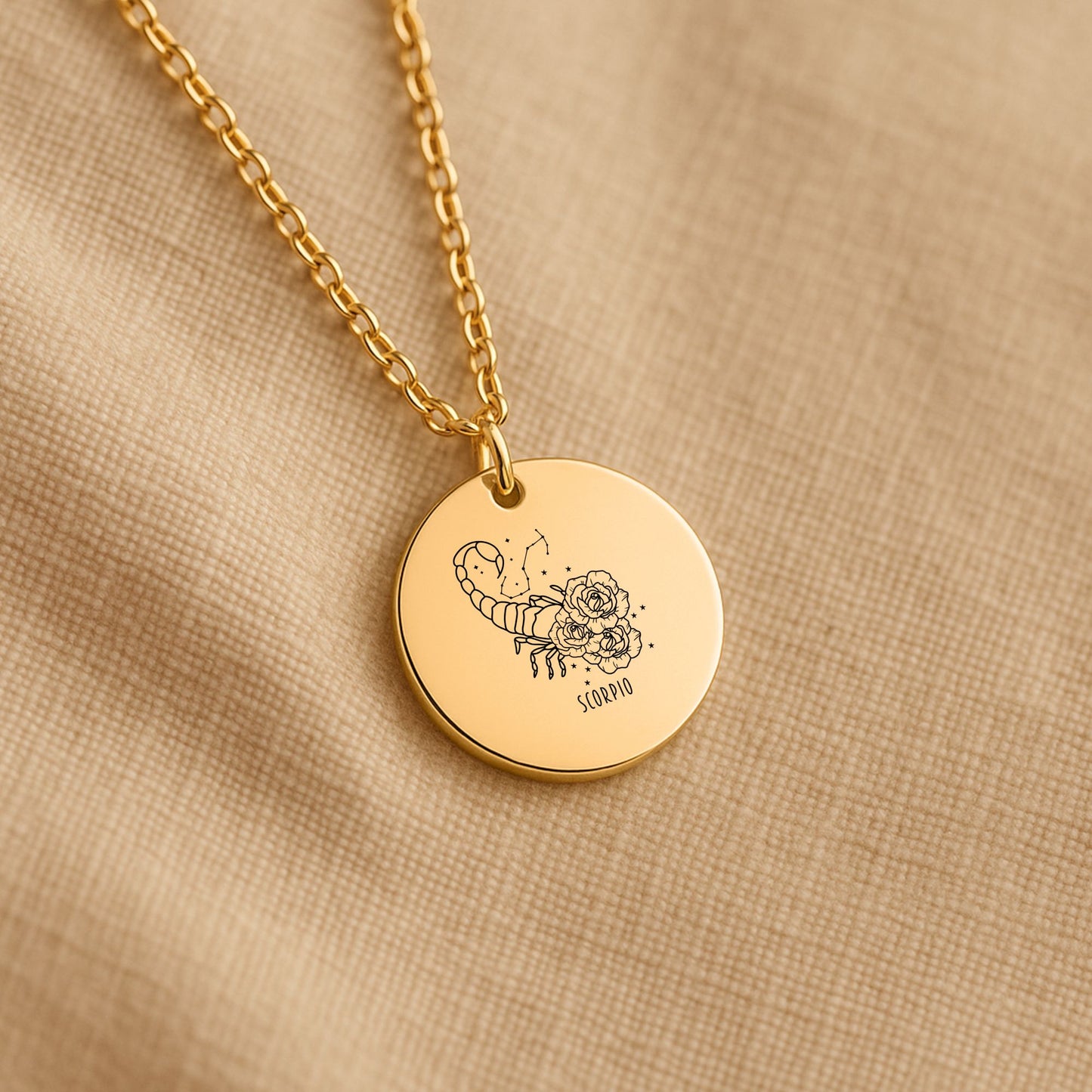 Scorpio Coin Necklace
