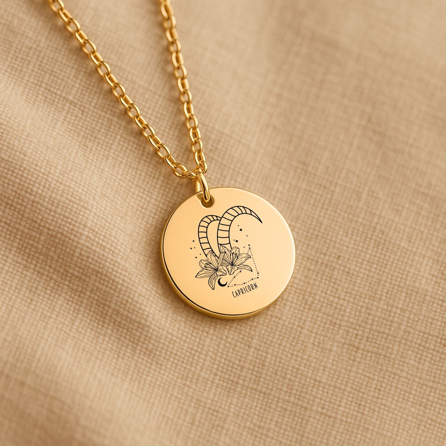 Capricorn Coin Necklace