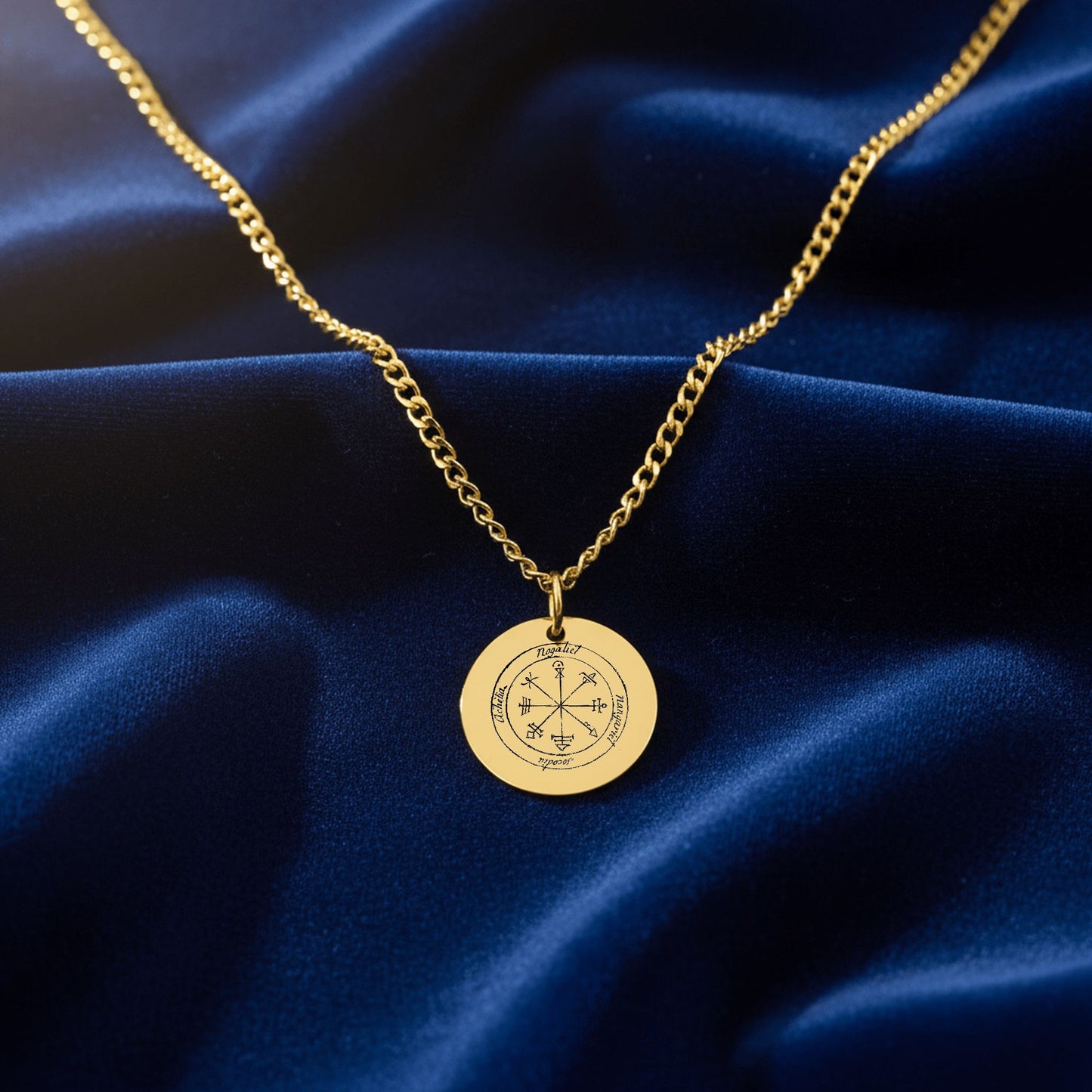 First Pentacle of Venus  Cuban Coin Necklace