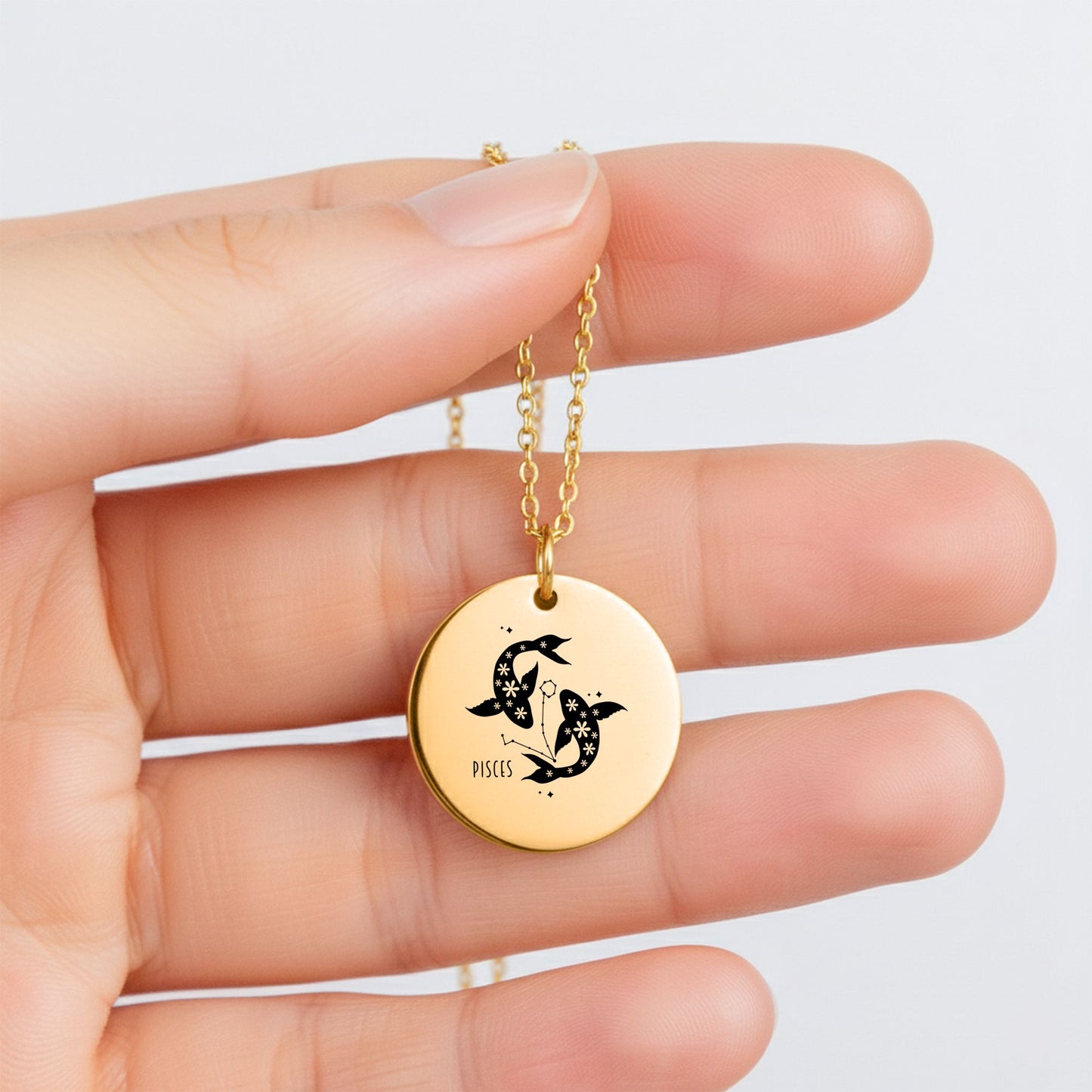 Pisces Coin Necklace