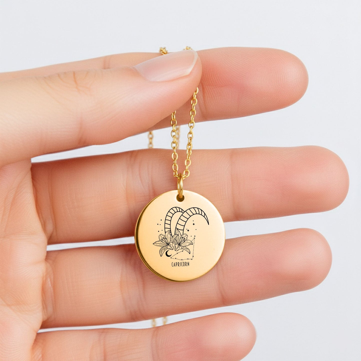 Capricorn Coin Necklace