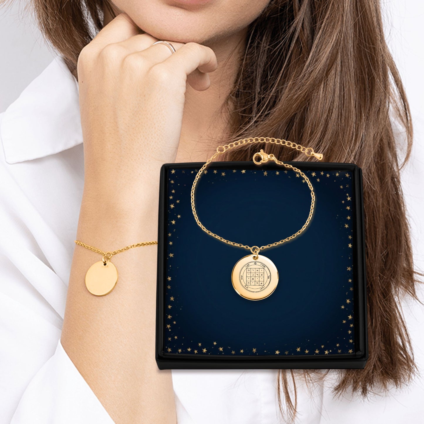 First Pentacle of Saturn Coin Bracelet
